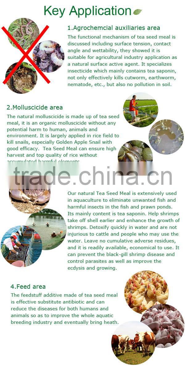 Tea Seed Meal with/without Straw for Agriculture field controlling earthworms