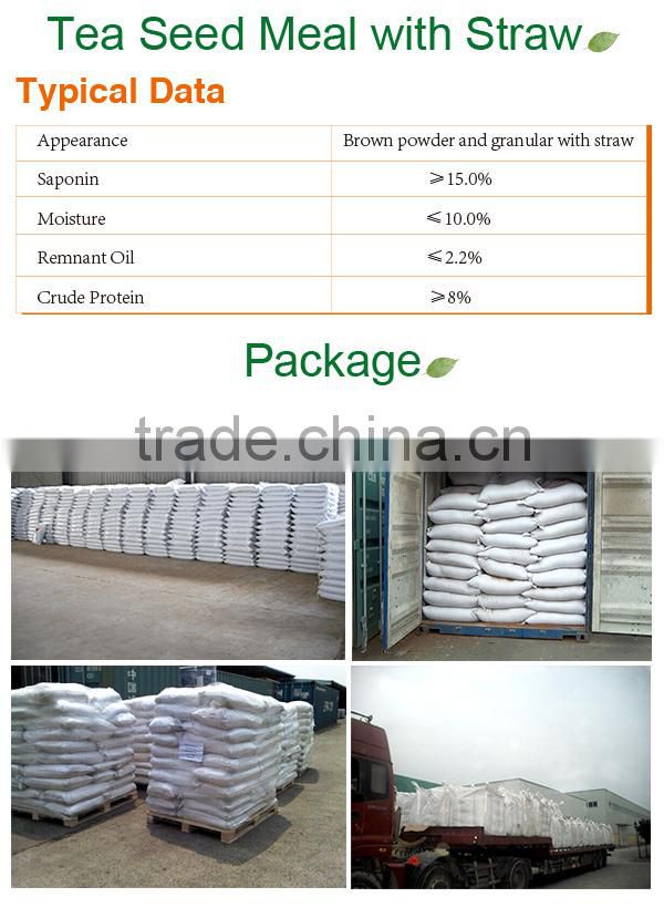 Tea Seed Meal with/without Straw for Agriculture field controlling earthworms