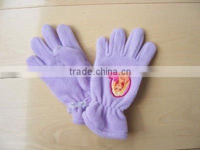 warm kid fleece glove for winter