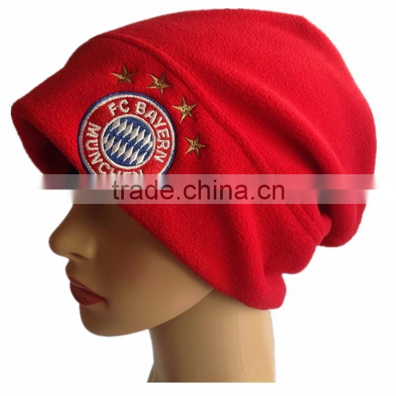 factory hot sell new winter fashion mens and womens embroidery logo polar fleece hat