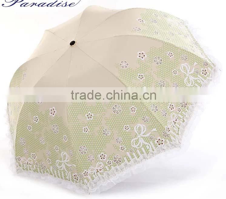 fashion lovely new designs embroidery lace of umbrella
