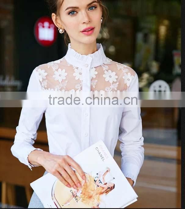 2016 fashion embroidery blouse