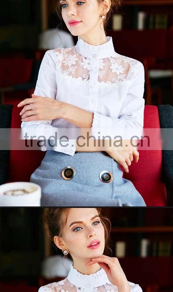 2016 fashion embroidery blouse