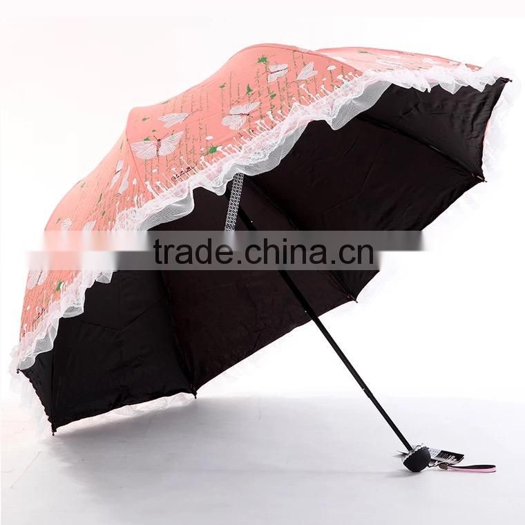 fashion lovely new designs embroidery lace of umbrella