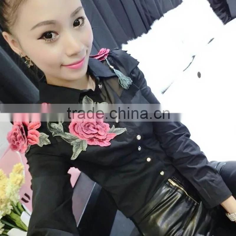 fashion embroidery blouse