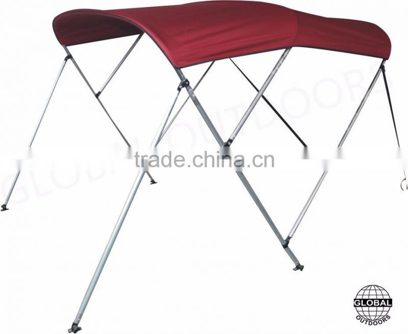 boat canopy with 600d burgundy polyester