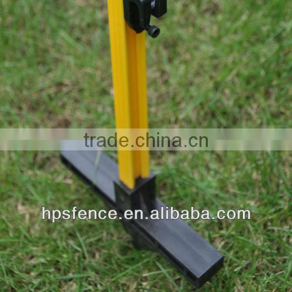 Strip graze tread in post for electric fence ropes and tapes