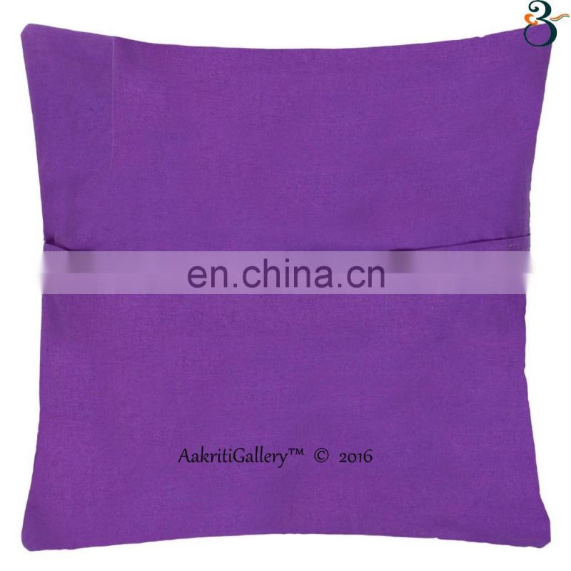 Indian Cushion Cover Handmade Embroided Fruit Print Home Decor Sofa Pillow Case Decorative Kantha Cushion