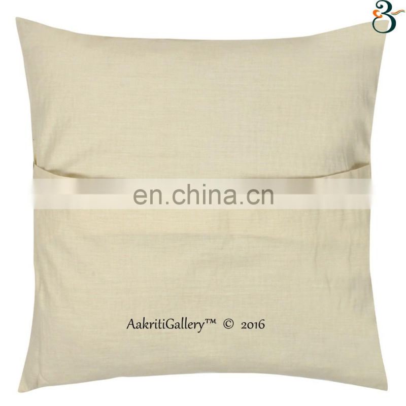 Indian Cushion Cover Handmade Embroided Flower Pillow Case Home Decor Sofa Pillow Cover Kantha