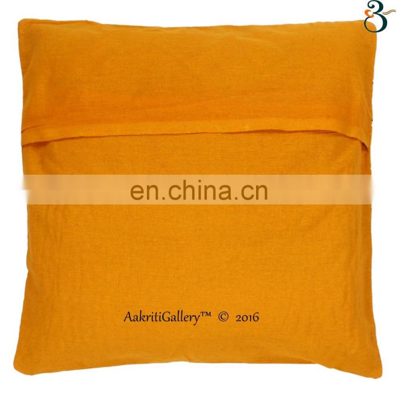 home Cushion Case Handmade Embroided Fruit Print Home Decor Sofa Pillow Case Kantha Cushion