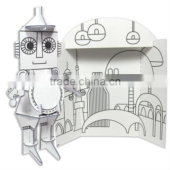 DIY Kids toy Educational toy 3D Paper Character Robot Activity Kit 3d Puzzle