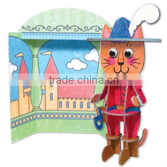 wax crayon wolf character 3D puzzle