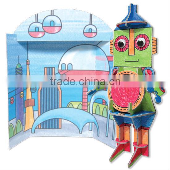 wax crayon wolf character 3D puzzle