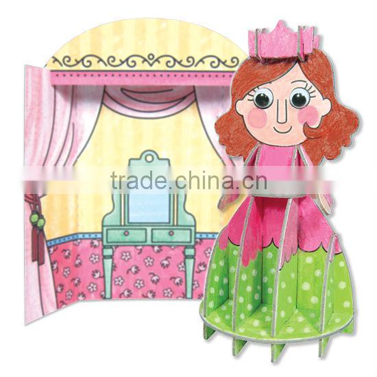 wax crayon wolf character 3D puzzle