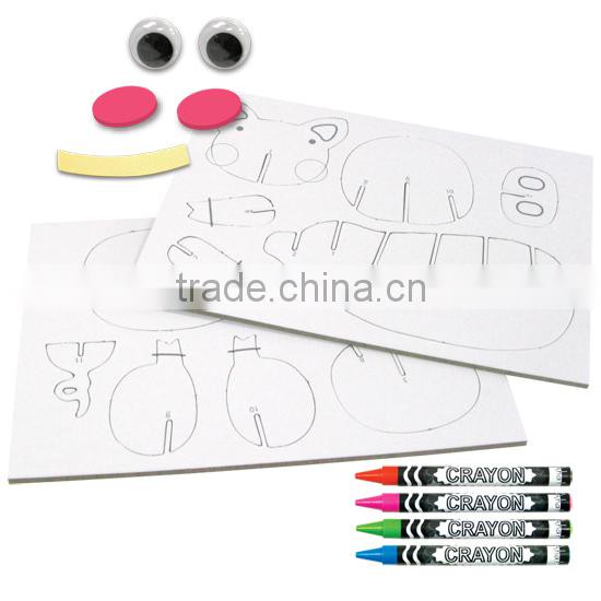 DIY Kids toy Educational toy 3D Paper Animal Piggy Pig Activity Kit 3d Puzzle