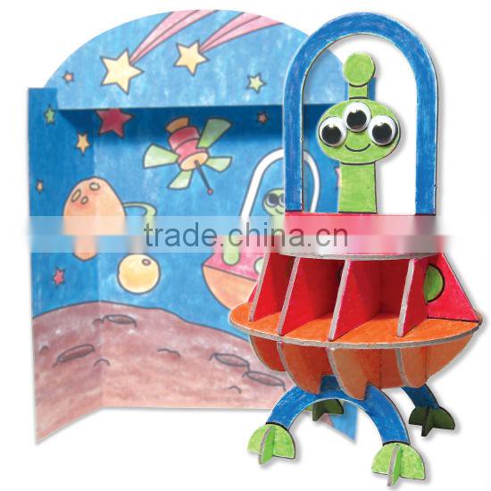 wax crayon wolf character 3D puzzle