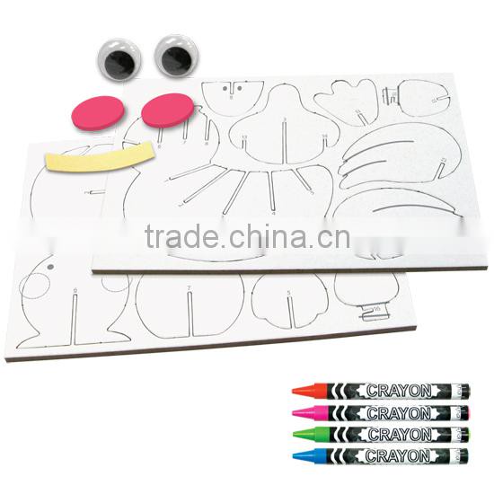 DIY Kids toy Educational toy 3D Paper Animal Duckling Duck Activity Kit 3d Puzzle