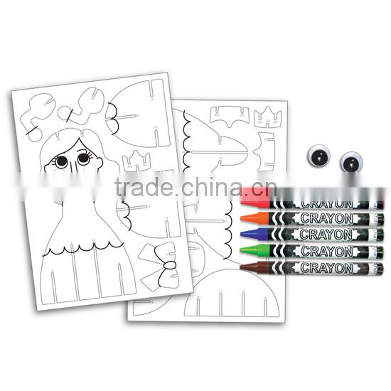 DIY Kids Educational toy set Paper Character Princess Girl Activity Kit 3d Puzzle