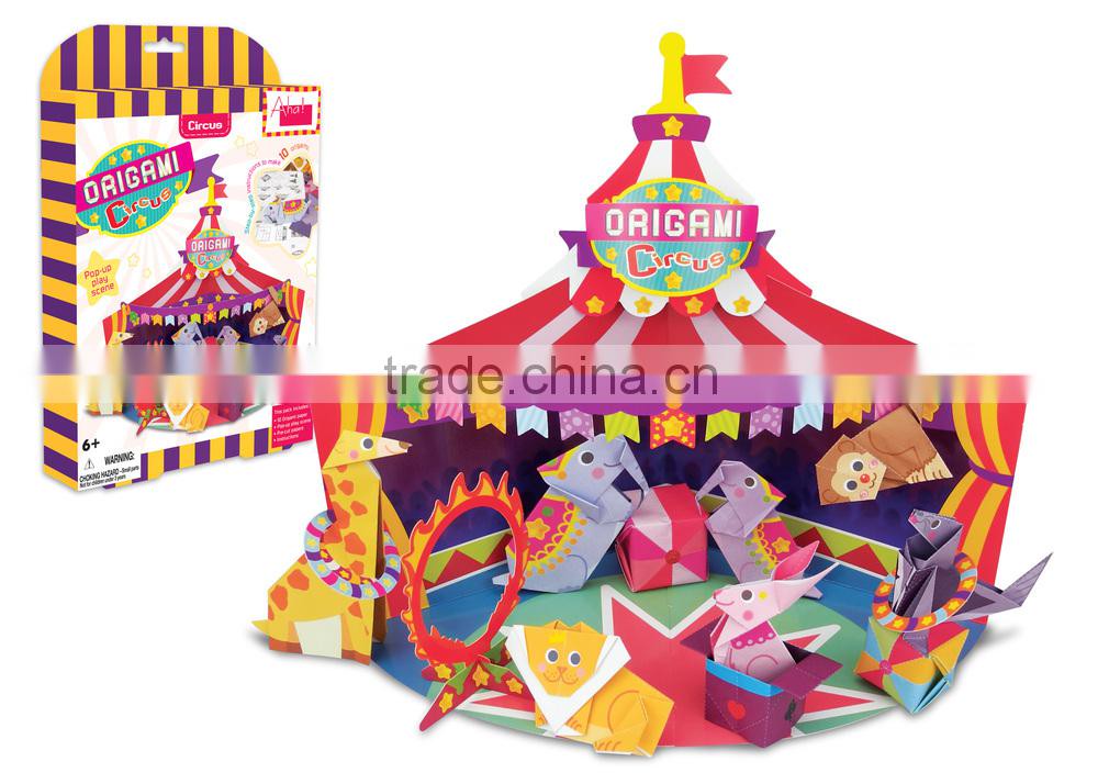 circus pop up kraft paper origami