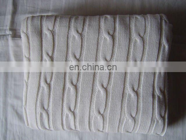 Cotton Knitted Throw / Blanket