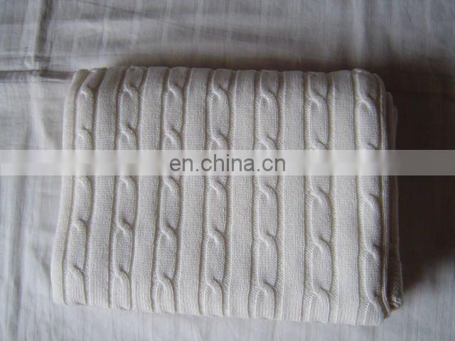 Cotton Knitted Throw / Blanket