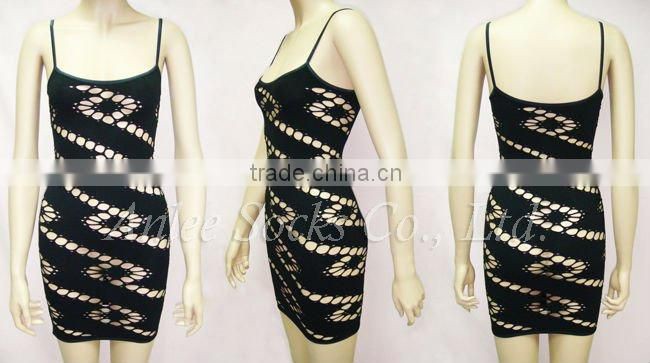 NET-5006 Seamless Slim Lady Sexy Lingerie cut out Dress ladies inner dress
