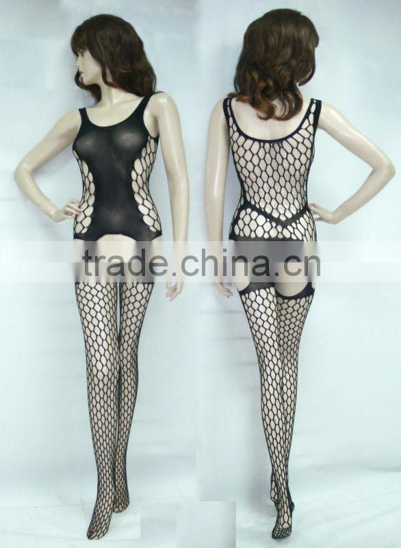 NET-5043 Seamless Reticulate Sexy Dress and Suspenders Pantyhose