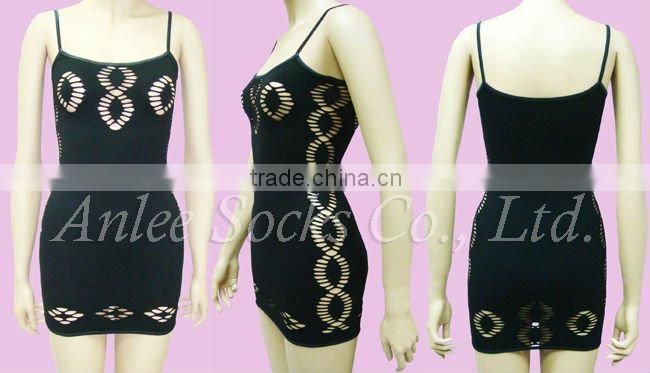 NET-5005 Seamless Slim Lady Sexy Lingerie Dress ladies inner dress