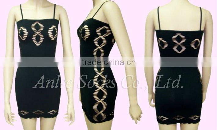 NET-5003 Seamless Slim Lady Sexy Lingerie cut out Dress ladies inner dress