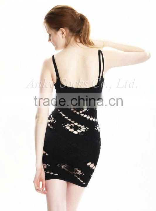 NET-5006 Seamless Slim Lady Sexy Lingerie cut out Dress ladies inner dress