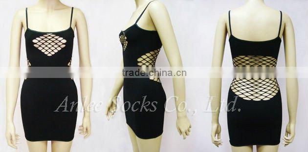 NET-5008 Seamless Slim Lady Sexy Lingerie cut out Dress ladies inner dress