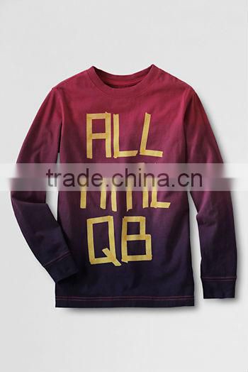 BOYS DIP DYED T SHIRT WITH CUSTOM PRINT