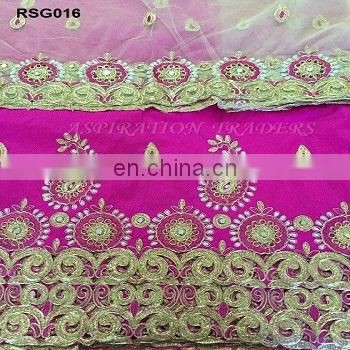 high quality new design embroidery lace george with blouse