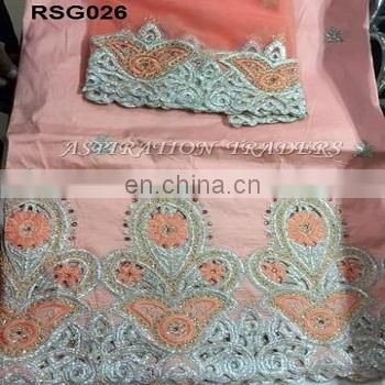 2017 High Quality Embroidered george fabric embroidery indian george wrappers for dashik ankara clothing