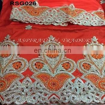 2017 High Quality Embroidered george fabric embroidery indian george wrappers for dashik ankara clothing