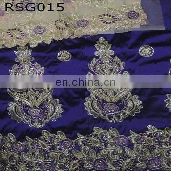 high quality new design embroidery lace george with blouse