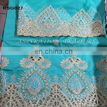 2017 High Quality Embroidered george fabric embroidery indian george wrappers for dashik ankara clothing