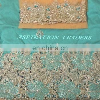 Nigerian polyester slub yarn embroidered bridal lace george 2016 promotion Fashionable george lace fabric