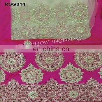 2017 Hot Sale Golden Thread Silk fabric Embroidery George Based On African Pattern