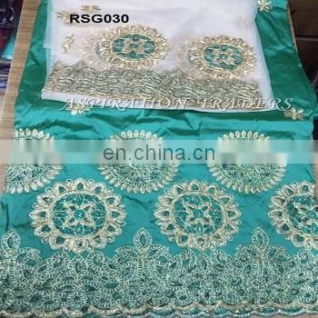 Nigerian polyester embroidered bridal lace george 2017 promotion Fashionable george lace fabric