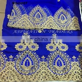 Nigerian polyester slub yarn embroidered bridal lace george 2016 promotion Fashionable george lace fabric