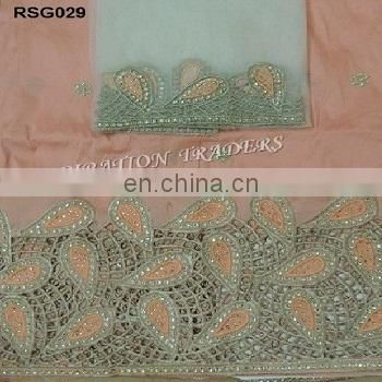 Nigerian polyester embroidered bridal lace george 2017 promotion Fashionable george lace fabric