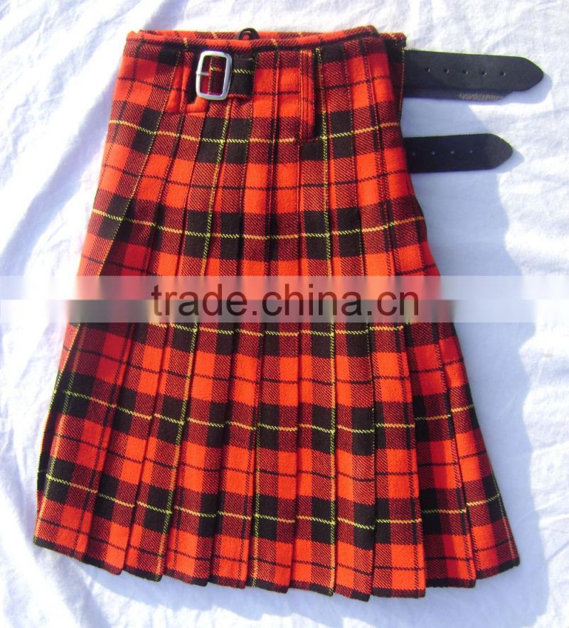 Men Black Watch Scottish Highland Traditional Tartan Kilt 5 and 8 Yards