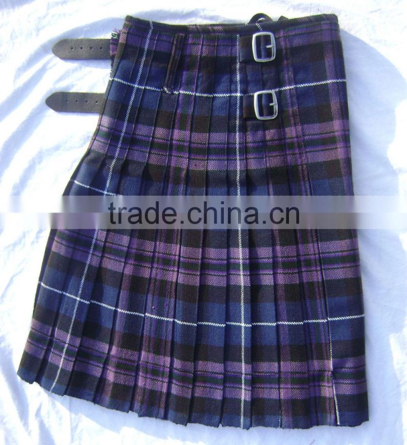Men Black Watch Scottish Highland Traditional Tartan Kilt 5 and 8 Yards