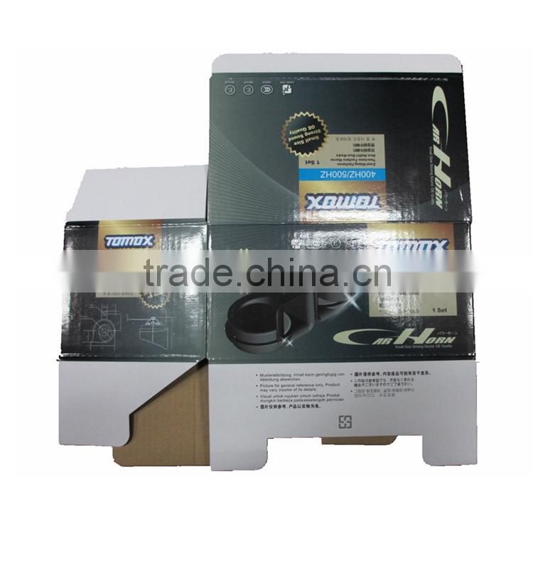 Corrugated box for packing fanfare horn