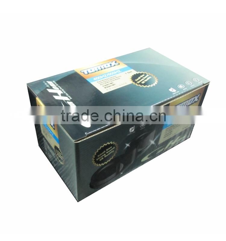 Corrugated box for packing fanfare horn