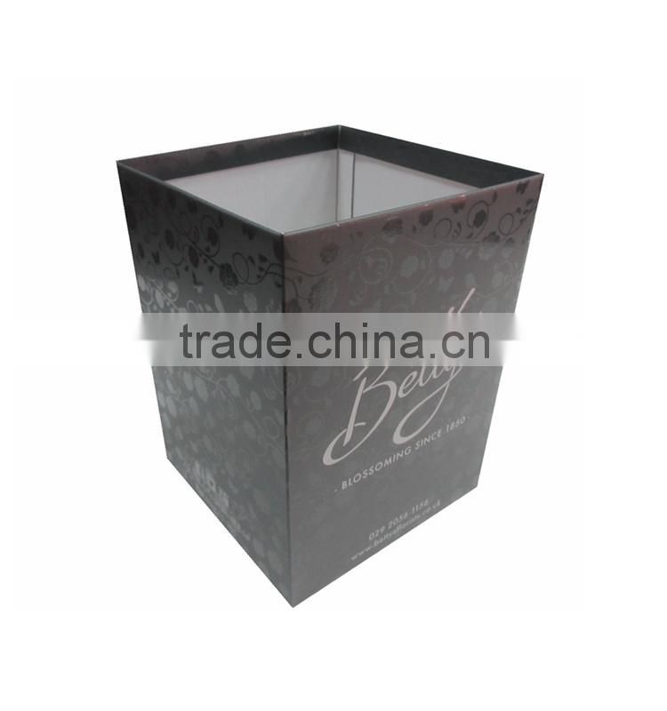 uncover hard coruggated paper square box for gifts