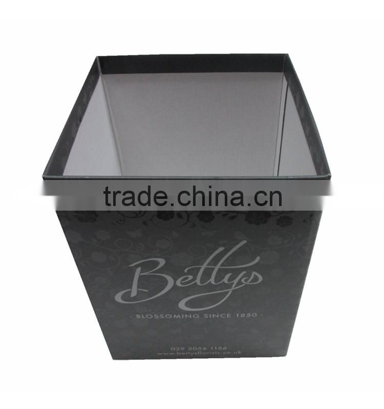 uncover hard coruggated paper square box for gifts