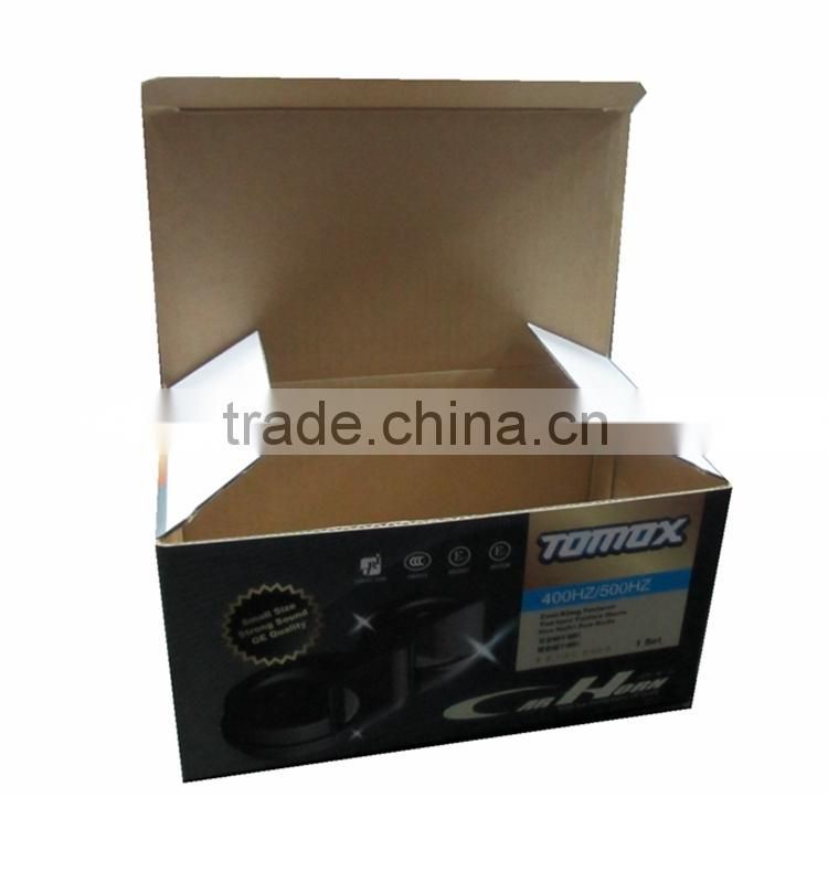 Corrugated box for packing fanfare horn