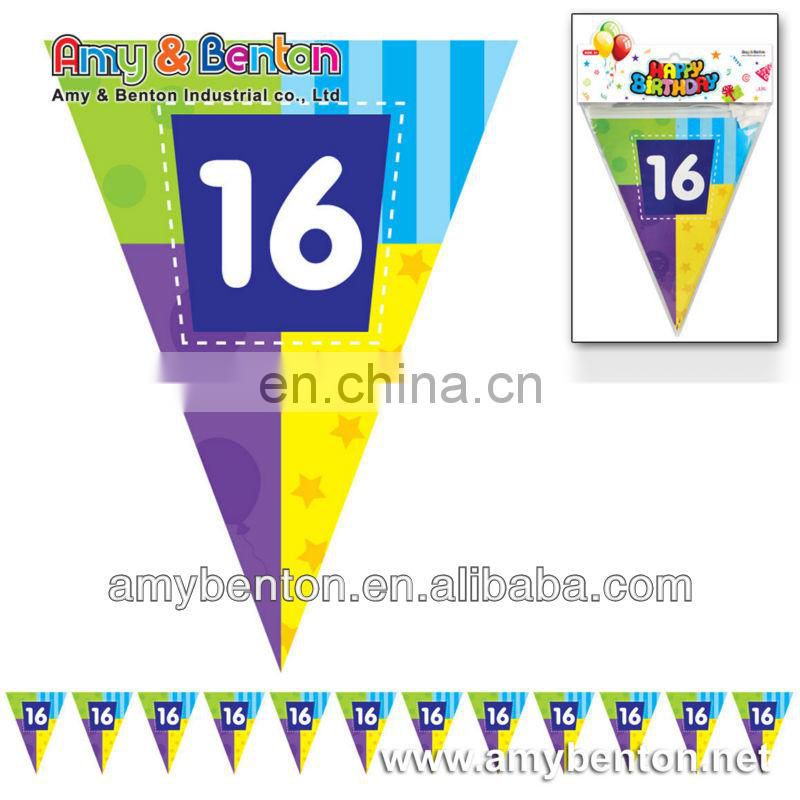 2015 birthday party ideas paper flag decoration kids promotions